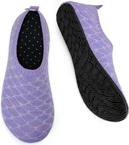 Водонепроницаемая обувь WateLves для женщин и мужчин, дорожные тапочки, носки, домашние тапочки, быстросохнущие аква-носки для пляжа, пурпурный