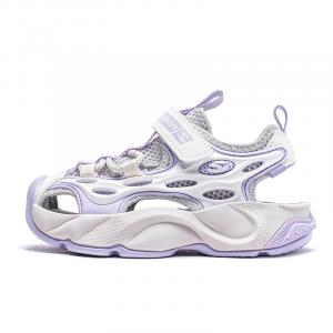 Нескользящие, износостойкие, дышащие детские сандалии для детей HOBIBEAR, белый/фиолетовый