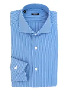 Рубашка в полоску Barba, синий