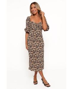 Женское миди-платье Oona Petal and Pup, Black ditsy floral