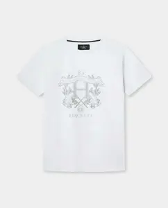 Детская футболка ралли с флагом классического кроя Hackett, кремовый