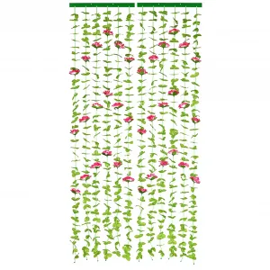 Дверная штора Maximex «Розы», (1 шт.), листовая штора для балкона и террасы, защита от насекомых и приватности, красный