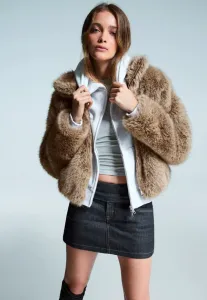 Зимняя куртка Bershka, Sand