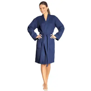 Unisex-халат Рим, идеальный для сауны и СПА, гостиничный халат, утренний халат, 1 шт., для женщин и мужчин, структура вафельного пике, легкого качества Vossen, Winternight