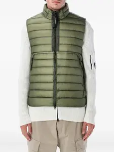 Стеганый жилет на молнии D.D. Shell C.P. Company, зеленый