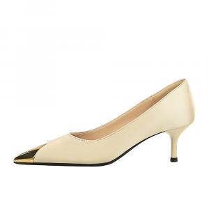 Женские туфли на тонком каблуке и высоком каблуке QITUMAUL, Black[Heel Height 5Cm]