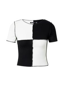 Футболка Nasty Gal, черный/белый