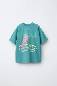 Футболка с принтом Zara, синий