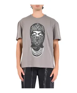 Футболка с изображением маски в стиле пейсли. Ih Nom Uh Nit, серый