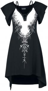 Платье средней длины Poizen Industries Summoner Dress, черно-белый