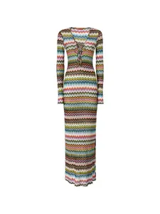 Пляжное платье с шевронным узором Missoni, синий