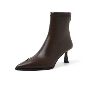 AFJI Черно-коричневые женские ботильоны коричневые, цвет Brown