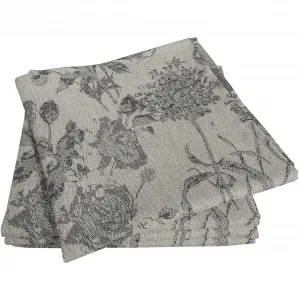 Салфетки из ткани Adam «Flower Cuveé Light», (4 шт.), экологически чистые, черный