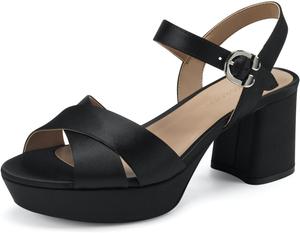 Женские сандалии на каблуке Aerosoles Cosmos, Black Satin