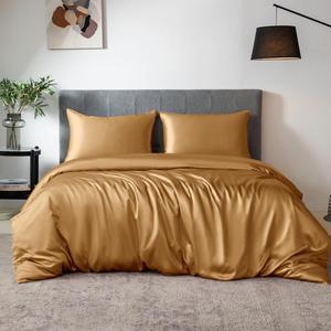 THXSILK Комплект постельного белья из 100% шёлка 7A+ Metallic Gold