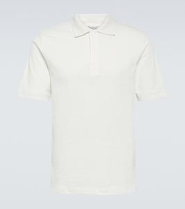 Хлопковая рубашка-поло Burberry, белый