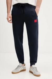 Хлопковые спортивные штаны doak212 HUGO, темно-синий
