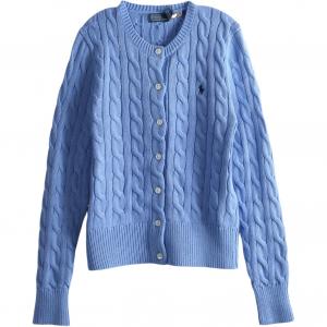 Кардиган с узором "косичка" Polo Ralph Lauren, синий