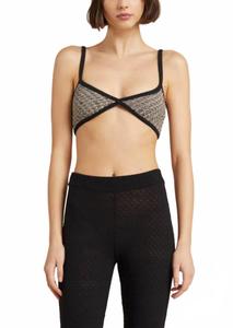 Вязаный бралетт Valentina в черном/оливковом цвете Bec + Bridge, Black/Oat