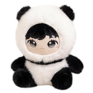 Милый медведь, трансформирующаяся плюшевая кукла панда, высота 28см/38см Mocha duck, белый