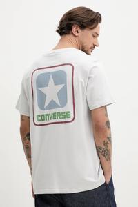 Хлопковая футболка Converse, серый
