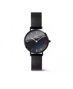 Женские аналоговые часы из черной нержавеющей стали, 28 мм Daniel Wellington