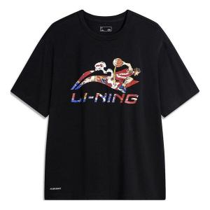 Футболка с рисунком баскетбольных мячей Li-Ning, черный