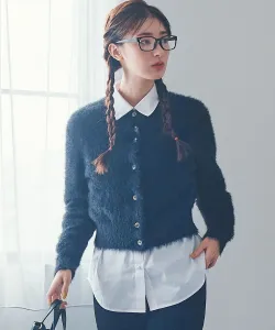 Нейлоновый меховой кардиган Suite, цвет Black [005]