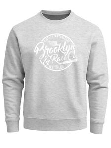 Neverless Свитшот 'Brooklyn Race' в сером цвете