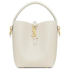 SAINT LAURENT Сумка через плечо из коровьей кожи маленькая женская white