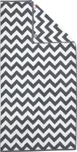 Полотенце для душа Done. "Daily Shapes ZickZack", (1 шт.), жаккардовая ткань, современный рисунок 70х140 см (1 шт.), антрацит-белый