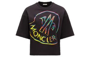 Футболка из хлопка с логотипом Moncler, черный