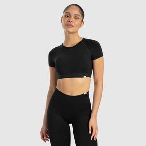 SMILODOX Женская укороченная рубашка Soheli Black