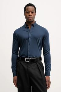 Хлопковая рубашка marco Mos Mosh, темно-синий