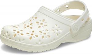Унисекс сабо Crocs Classic с цветочным принтом, Chalk