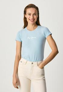 Футболка с принтом NEW VIRGINIA Pepe Jeans, синий