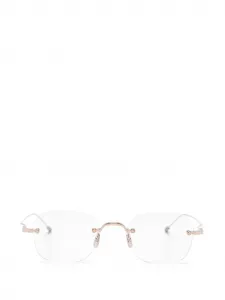 Очки с трехцветной отделкой Thom Browne, розовый