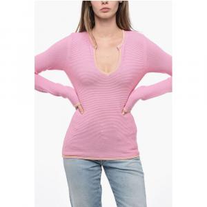 Разноцветный хлопковый свитер Victoria Beckham, Multicolor