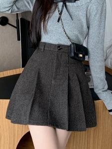 Плиссированная мини-юбка (женские брюки) Doux Belle, цвет Dark Gray