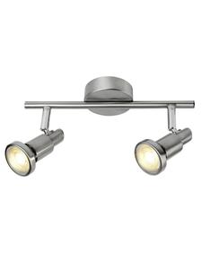 Светодиодный прожектор Ryan, 2 лампы, в корпусе из железа и хрома  Brilliant, Eisen/chrom