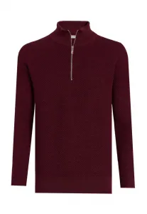 Свитер с застежкой-молнией до середины груди Felix Hardy, Bordeaux