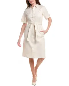 Платье-рубашка с поясом на талии Peserico