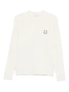Свитер с головой лисы Maison Kitsuné, белый