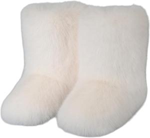 Женские зимние ботинки ZQW с термо-подкладкой из искусственного меха, толстая подошва, ботинки до середины голени для улицы, стиль Y2K, Beige