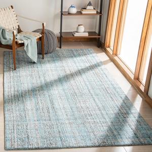 Ковер SAFAVIEH, 183 x 275 см, Abstract Collection, Blue & Multi, ручной работы из шерсти и вискозы, идеален для помещений с высокой проходимостью в гостиной, спальне (ABT141A)