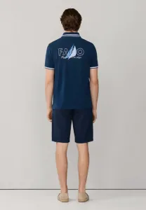 Рубашка поло с вышивкой на спине Façonnable, Naval Blue
