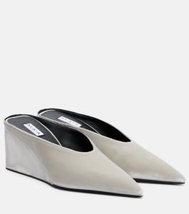 Туфли-лодочки Cube 75 velvet wedge Alaïa, Noir