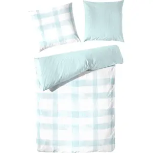 Двустороннее постельное белье Primera «мягкое постельное белье из хлопчатобумажной ткани в клетку», в современном клетчатом исполнении, цвет Flieder