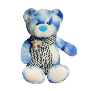 Плюшевая игрушка плюшевый мишка мультяшный яркий цвет высота 36см MERCONSER, синий