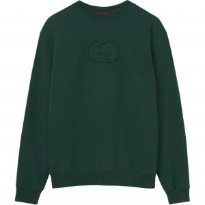Брусовый джерси свитшот GUCCI, темно-зеленый